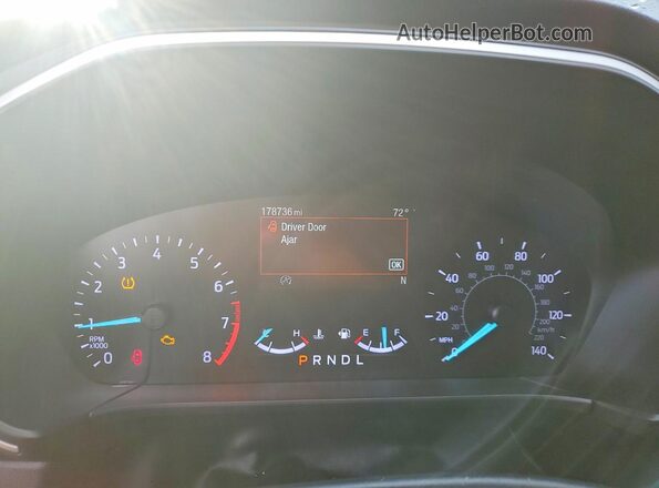 1FMCU0G64LUB30738 2020 FORD ESCAPE Black Widok zestawu wskaźników