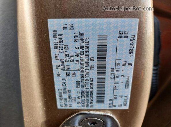 1FMCU0G65LUC68143 2020 FORD ESCAPE Желто-коричневый Вид подкапотного пространства