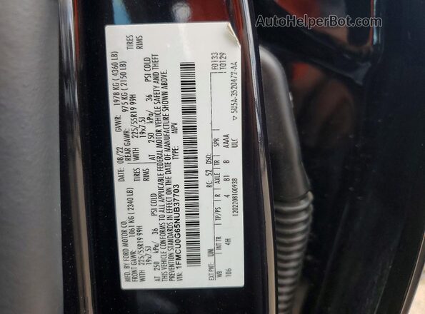 1FMCU0G65NUB37703 2022 FORD ESCAPE Черный Вид подкапотного пространства