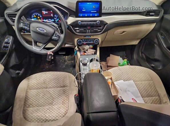 1FMCU0G68LUA96576 2020 FORD ESCAPE Tan Dashboard view