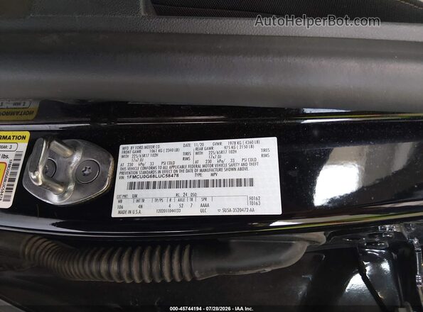 1FMCU0G68LUC58478 2020 FORD ESCAPE Black Widok komory silnika