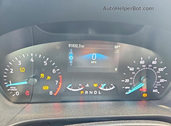 1FMCU0G68LUC62286 2020 FORD ESCAPE Синий Вид щитка приборов