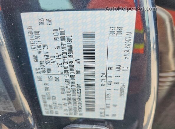 1FMCU0G68NUB22001 2022 FORD ESCAPE Blue Vista interior de 360 grados