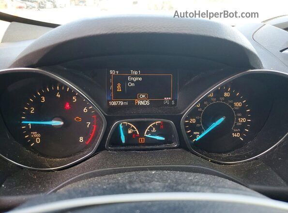 1FMCU0G97HUD44754 2017 FORD ESCAPE Gray Vista del cuadro de instrumentos
