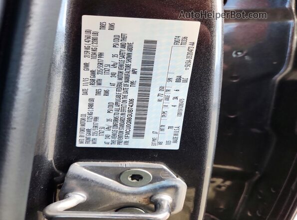 1FMCU0G98GUB74306 2016 FORD ESCAPE Gray VIN sticker view