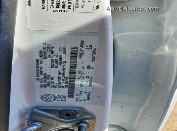 1FMCU0GD0HUB16728 2017 FORD ESCAPE White VIN sticker view