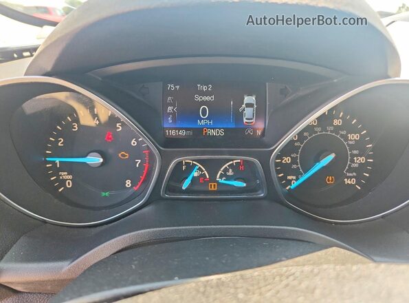 1FMCU0GD0HUB41743 2017 FORD ESCAPE Black Instrument cluster view