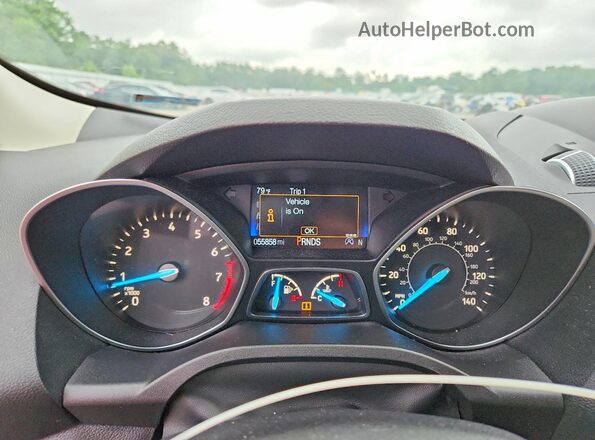 1FMCU0GD0JUD58988 2018 FORD ESCAPE Black Instrument cluster view