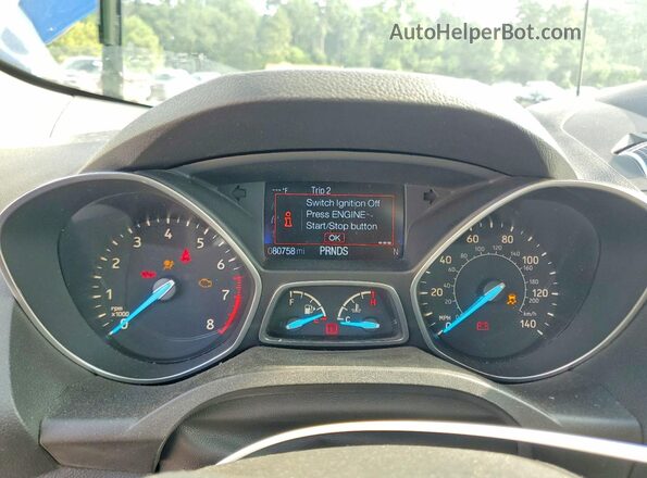 1FMCU0GD0KUA71927 2019 FORD ESCAPE Blue Սարքավորումների վահանակի տեսք