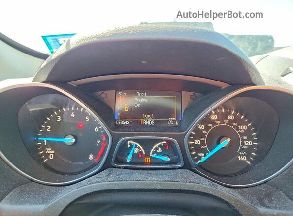 1FMCU0GD1HUD74594 2017 FORD ESCAPE Black Instrument cluster view