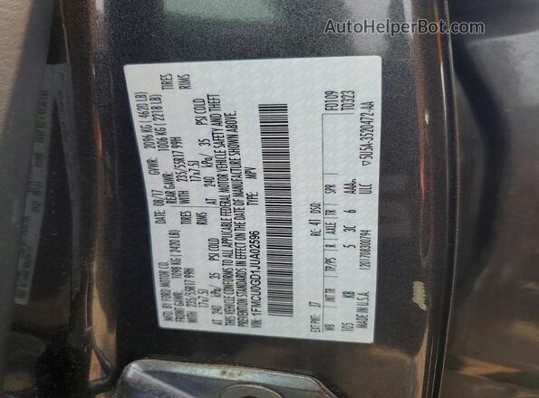 1FMCU0GD1JUA02596 2018 FORD ESCAPE Gray Панорамний вид салону 360°