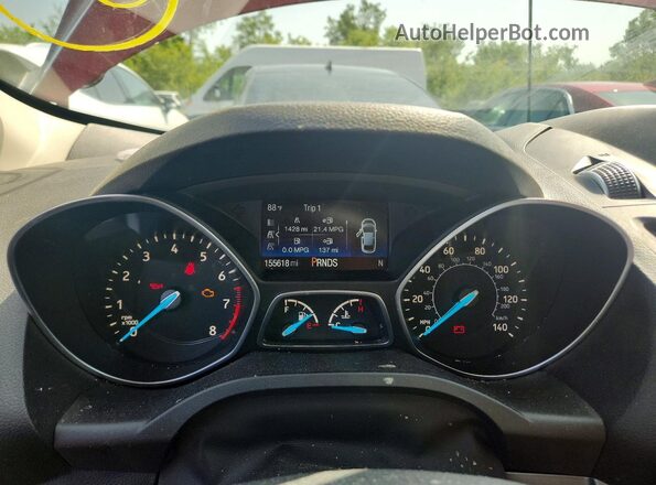1FMCU0GD1JUA82532 2018 FORD ESCAPE Red Սարքավորումների վահանակի տեսք