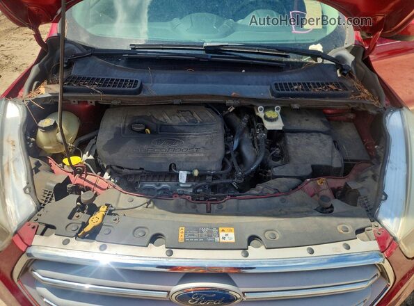 1FMCU0GD1JUD17639 2018 FORD ESCAPE Red Շարժիչի բաժամունքի տեսք