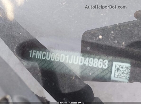 1FMCU0GD1JUD49863 2018 FORD ESCAPE Черный Вид подкапотного пространства