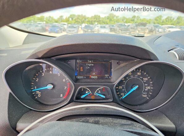 1FMCU0GD2HUE05786 2017 FORD ESCAPE Blue Instrument cluster view