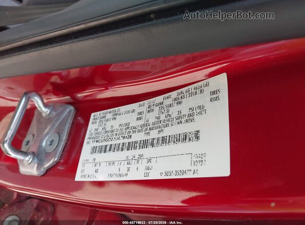 1FMCU0GD2JUA79428 2018 FORD ESCAPE Red Вид підкапотного простору