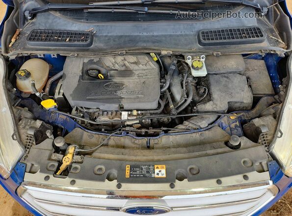 1FMCU0GD2JUB03355 2018 FORD ESCAPE Синий Вид подкапотного пространства