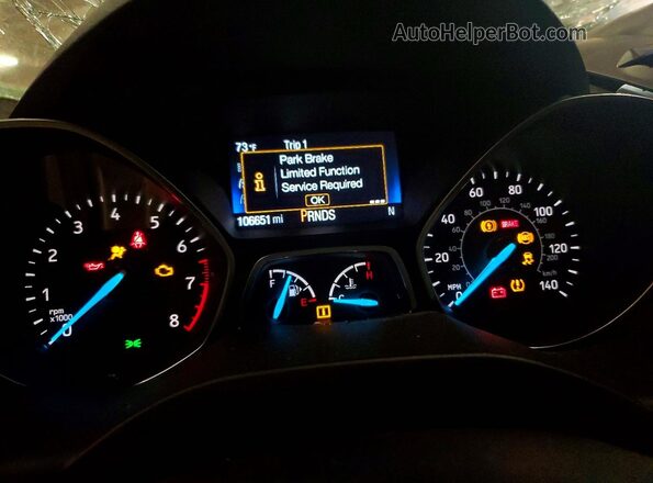 1FMCU0GD3HUA12458 2017 FORD ESCAPE Silver Instrument cluster view