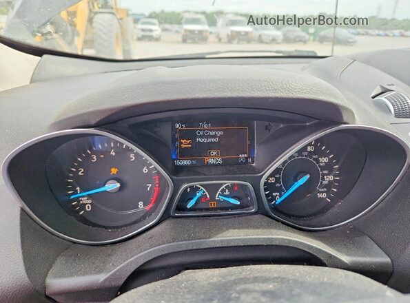 1FMCU0GD3HUD19399 2017 FORD ESCAPE Black Instrument cluster view
