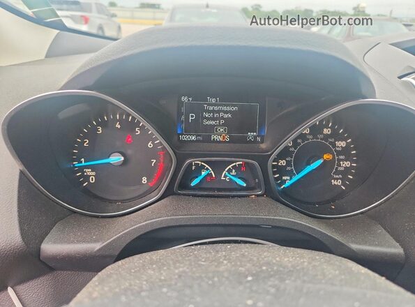 1FMCU0GD3HUD83457 2017 FORD ESCAPE Black Widok zestawu wskaźników
