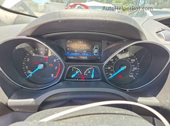 1FMCU0GD3JUA65540 2018 FORD ESCAPE White Instrument cluster view