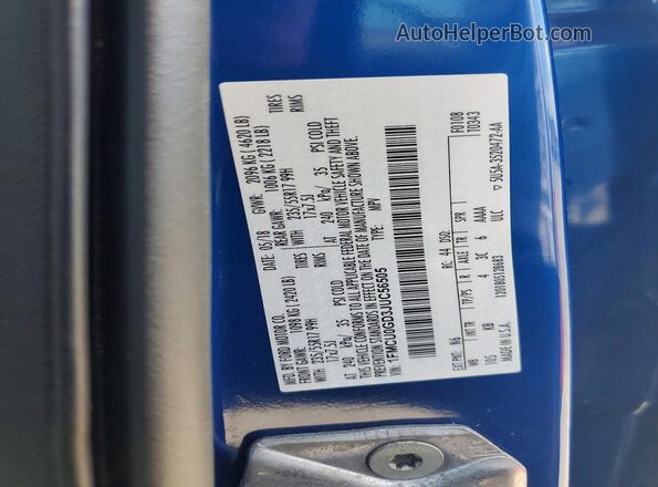 1FMCU0GD3JUC56505 2018 FORD ESCAPE Blue Շարժիչի բաժամունքի տեսք