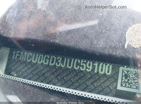 1FMCU0GD3JUC59100 2018 FORD ESCAPE White Շարժիչի բաժամունքի տեսք
