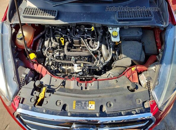 1FMCU0GD3KUB34552 2019 FORD ESCAPE Red Vista del compartimento del motor