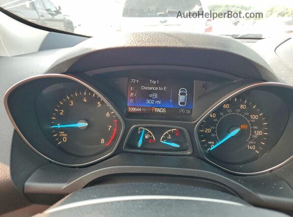 1FMCU0GD4HUC46348 2017 FORD ESCAPE Black Widok zestawu wskaźników