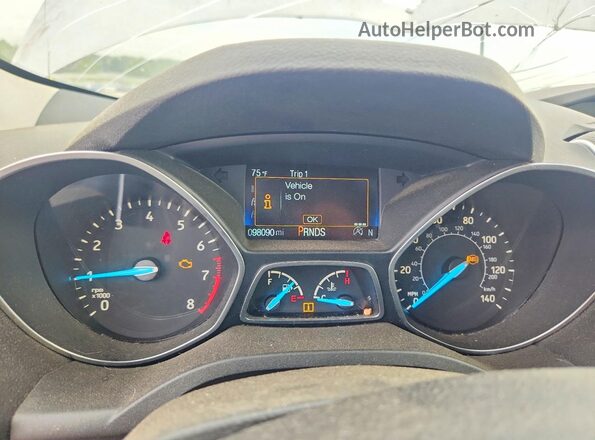 1FMCU0GD4JUA76076 2018 FORD ESCAPE Silver Instrument cluster view