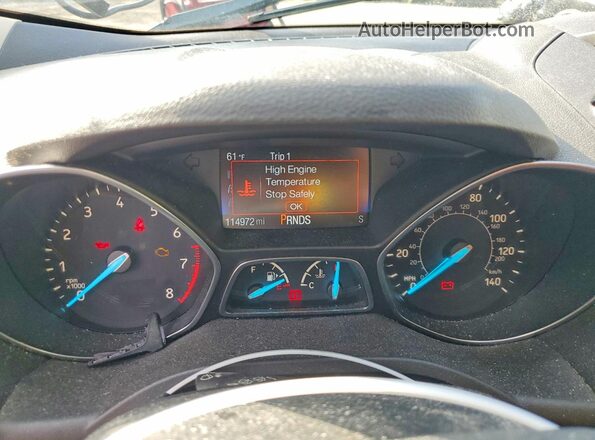 1FMCU0GD4JUA89717 2018 FORD ESCAPE Burgundy Instrument cluster view