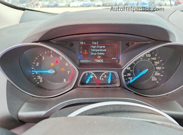 1FMCU0GD4JUB62956 2018 FORD ESCAPE Black Instrument cluster view
