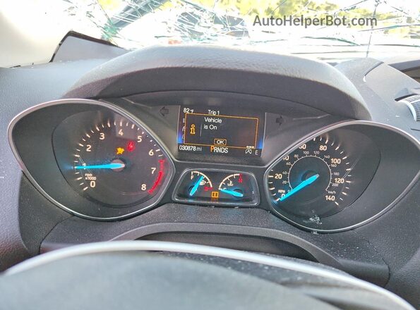1FMCU0GD4JUC17132 2018 FORD ESCAPE White Widok zestawu wskaźników