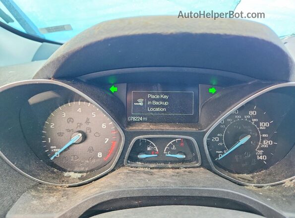 1FMCU0GD4KUB72808 2019 FORD ESCAPE Black Widok zestawu wskaźników