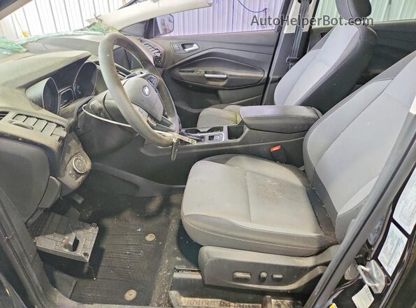 1FMCU0GD4KUB72808 2019 FORD ESCAPE Black Widok wnętrza z przodu