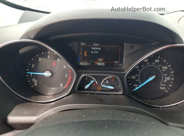 1FMCU0GD4KUC25202 2019 FORD ESCAPE White Вид щитка приладів