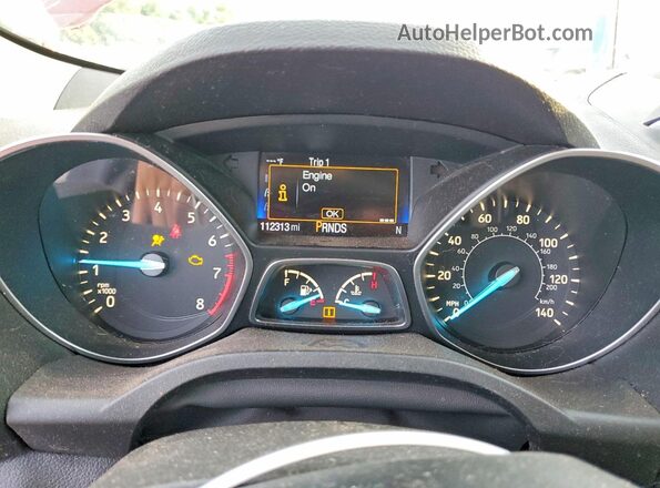 1FMCU0GD5HUC27209 2017 FORD ESCAPE Red Instrument cluster view