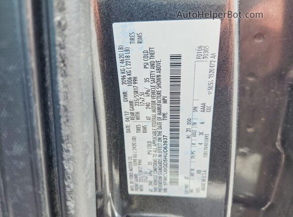 1FMCU0GD5HUD63937 2017 FORD ESCAPE Gray ძრავის განყოფილების ხედი