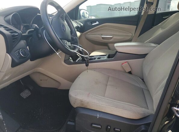 1FMCU0GD5JUB28170 2018 FORD ESCAPE Black Widok wnętrza z przodu