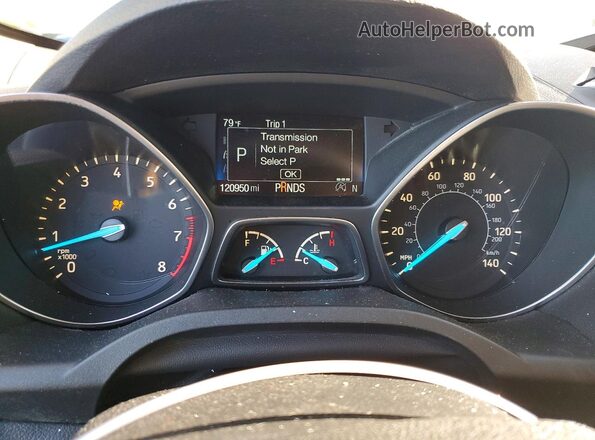 1FMCU0GD5JUB28170 2018 FORD ESCAPE Black Widok zestawu wskaźników