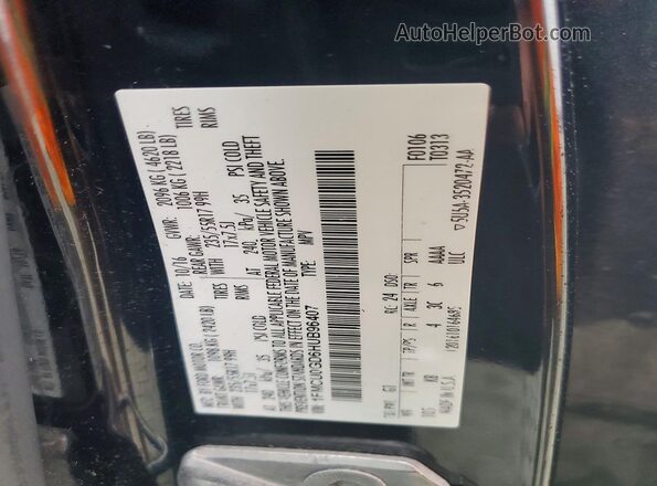 1FMCU0GD6HUB96407 2017 FORD ESCAPE Black Widok naklejki z numerem VIN