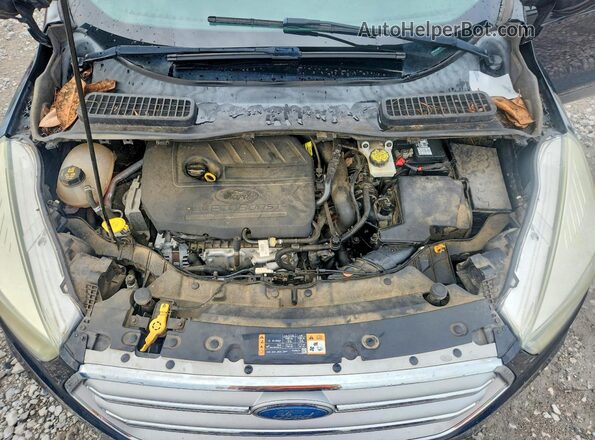 1FMCU0GD6HUD10180 2017 FORD ESCAPE Black Vista del compartimento del motor