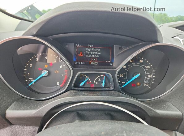 1FMCU0GD6HUD64045 2017 FORD ESCAPE Cream Instrument cluster view