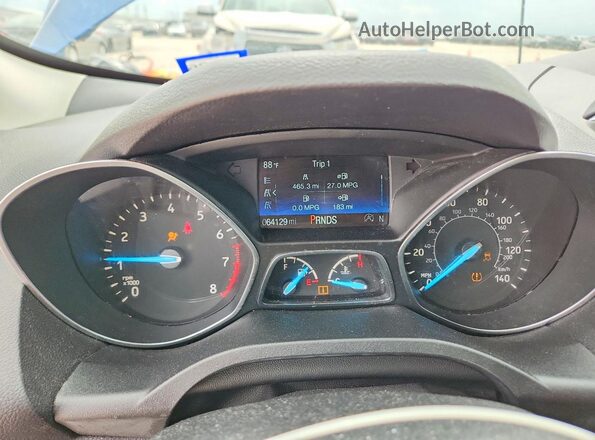 1FMCU0GD6KUC52675 2019 FORD ESCAPE Blue Instrument cluster view
