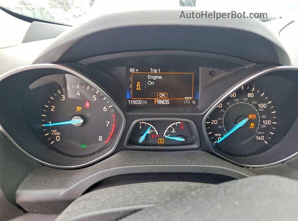 1FMCU0GD7HUA91696 2017 FORD ESCAPE Золотой Вид щитка приборов