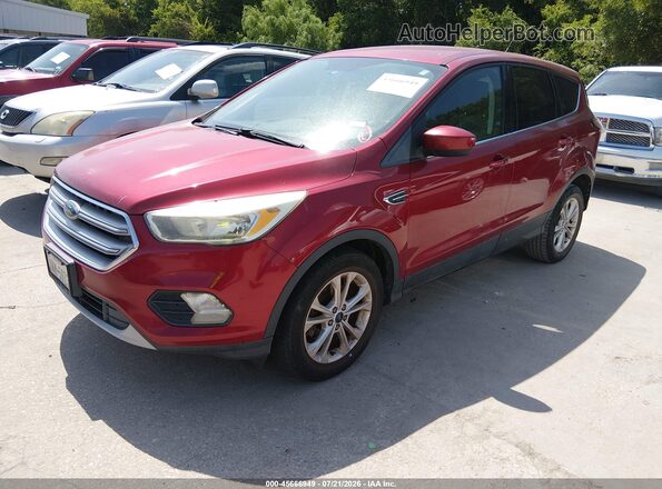 1FMCU0GD7HUB79356 2017 FORD ESCAPE Red წინა მარცხენა ხედი სამი მეოთხედიდან
