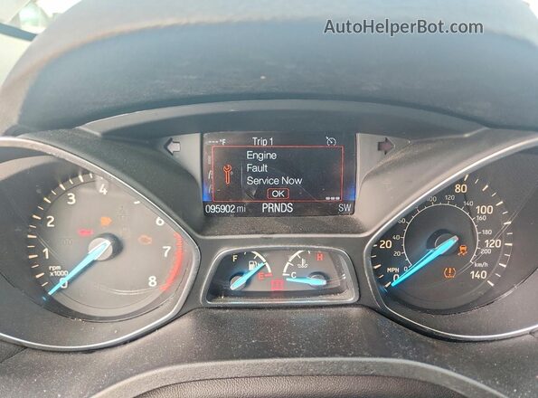 1FMCU0GD7HUC58672 2017 FORD ESCAPE Gray Instrument cluster view