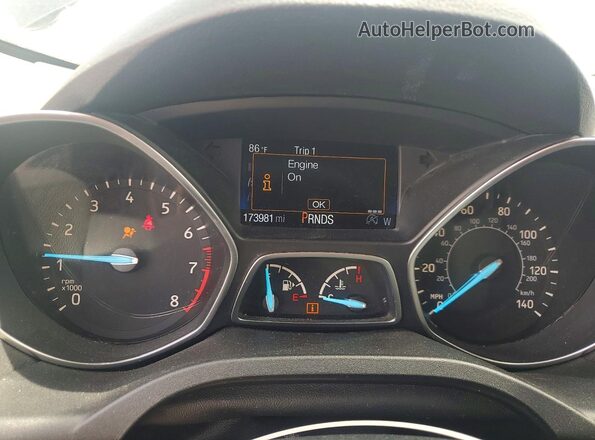 1FMCU0GD7HUC79148 2017 FORD ESCAPE Black Widok zestawu wskaźników