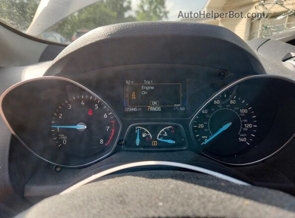 1FMCU0GD7HUE03936 2017 FORD ESCAPE Silver Вид щитка приладів