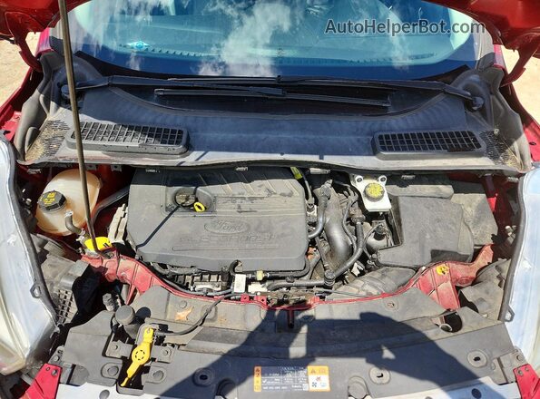 1FMCU0GD7HUE62856 2017 FORD ESCAPE Red Widok komory silnika